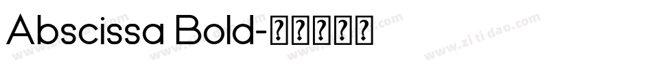 Abscissa Bold字体转换